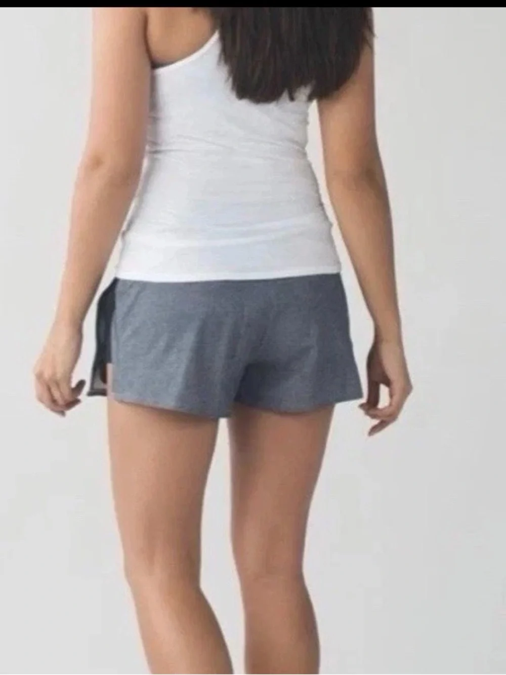 lululemon &go On the Go Shorts Gray Black Size 6 Running Athletic Athleisure